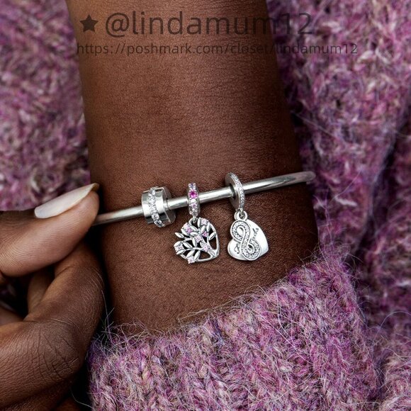 Pandora Clear Sparkling Row Clip Charm - Picture 7 of 7